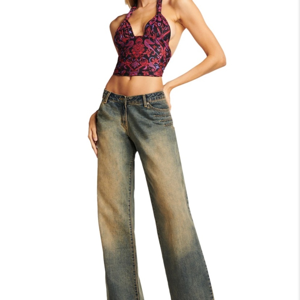 I.AM.GIA Harlie top in Black Paisley xs